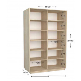 Шафа купе Патрік 150х60х240 см.